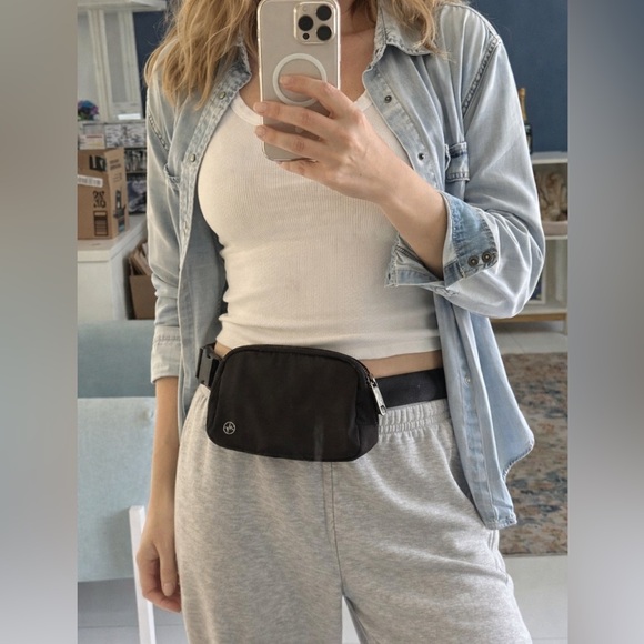 pander Handbags - Pander waist pack bag, black crossbody, funny pack travel bag